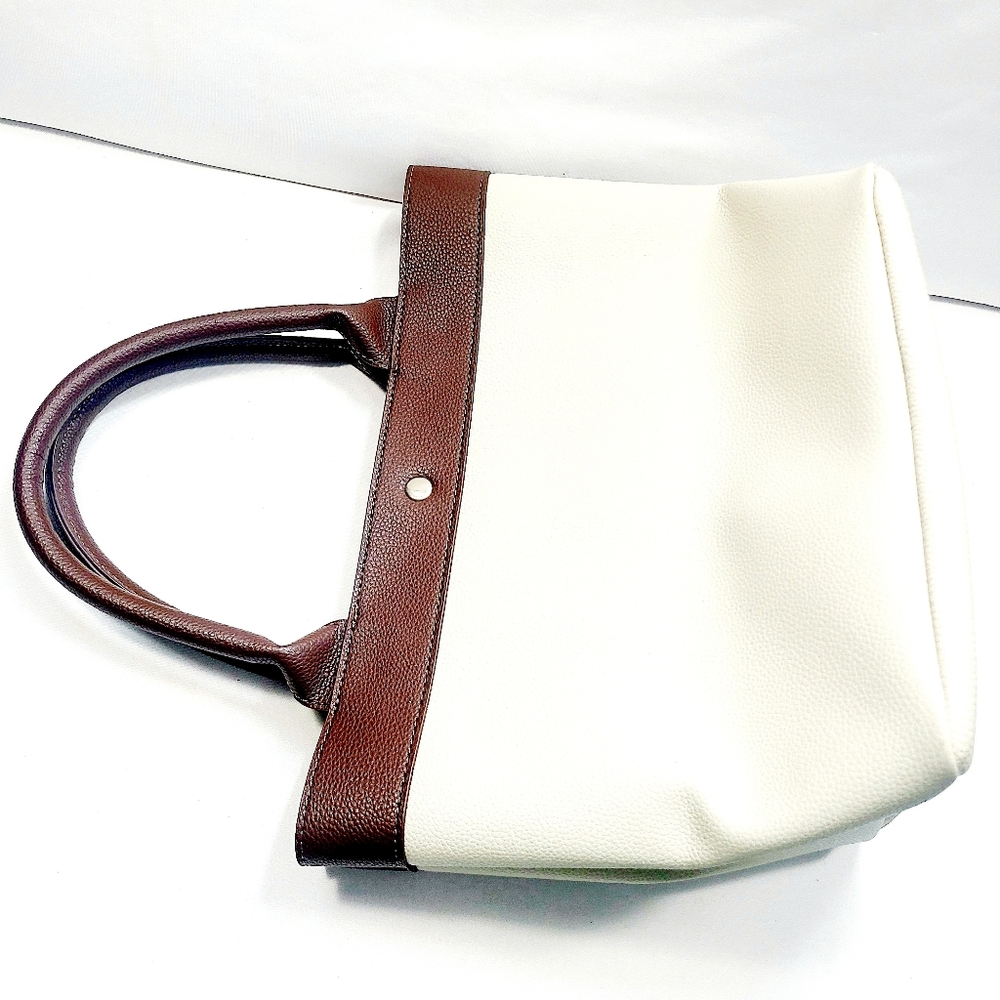 Michel Klein Canvas Leather Satchel - Picture 6 of 6
